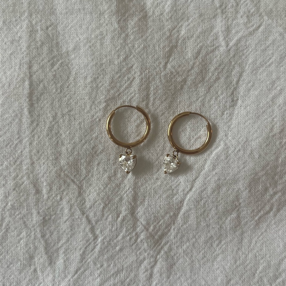 Gold plated hoop earrings